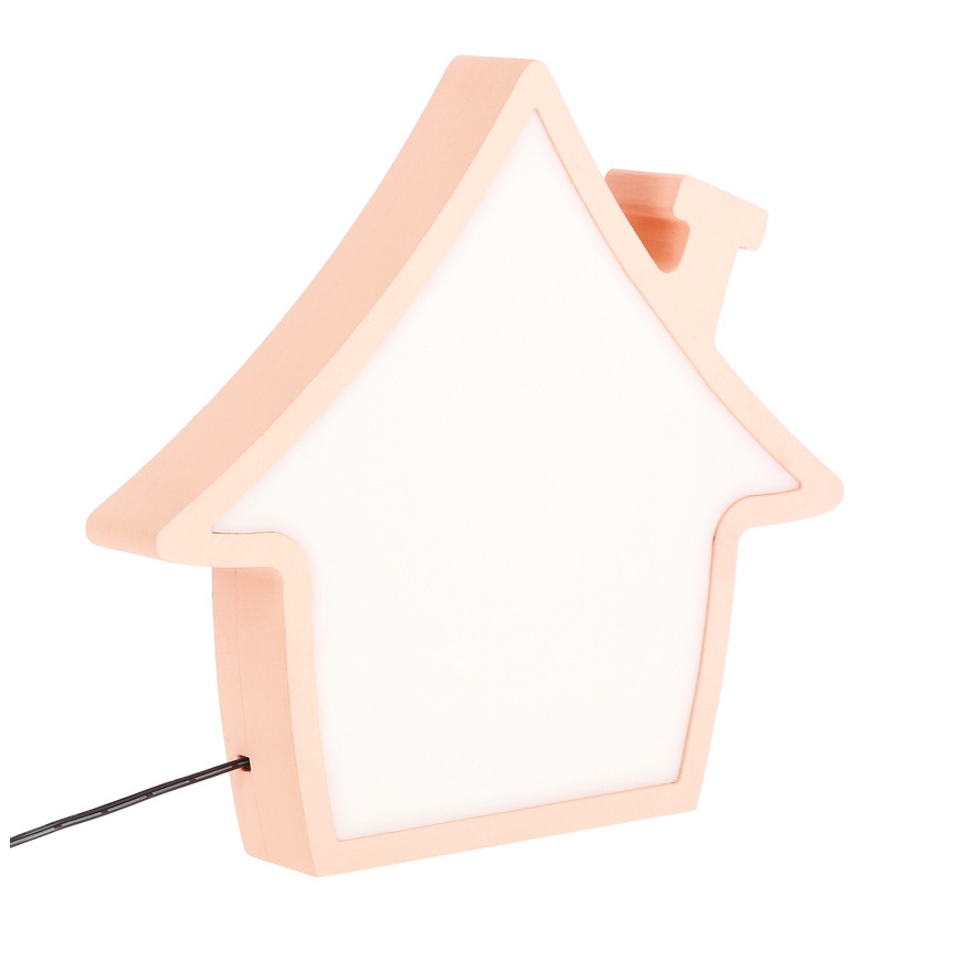 Lampada da tavolo per bambini LED HOUSE LED/10W/230V rosa