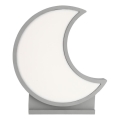 Lampada da tavolo per bambini LED MOON LED/12W/230V grigia