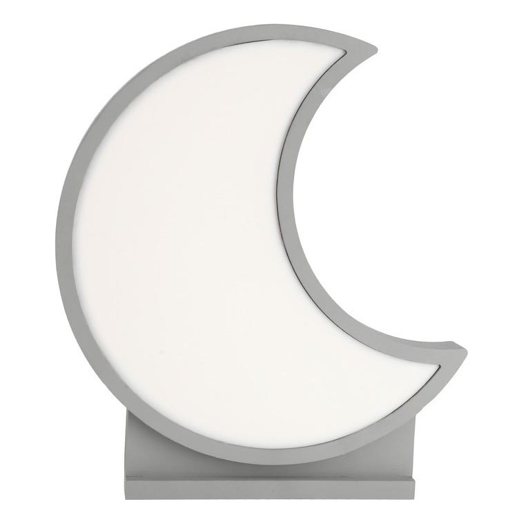 Lampada da tavolo per bambini LED MOON LED/12W/230V grigia