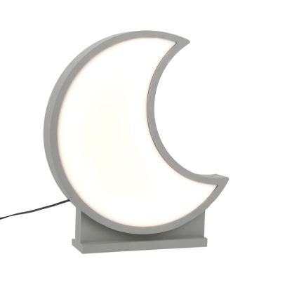 Lampada da tavolo per bambini LED MOON LED/12W/230V grigia