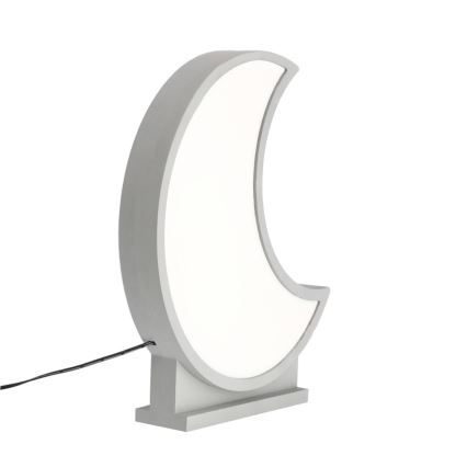 Lampada da tavolo per bambini LED MOON LED/12W/230V grigia