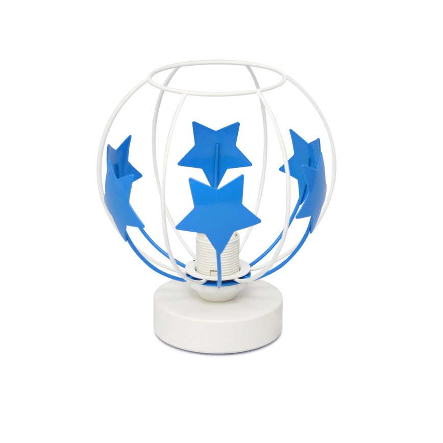 Lampada da tavolo per bambini STARS 1xE27/15W/230V blu/bianco