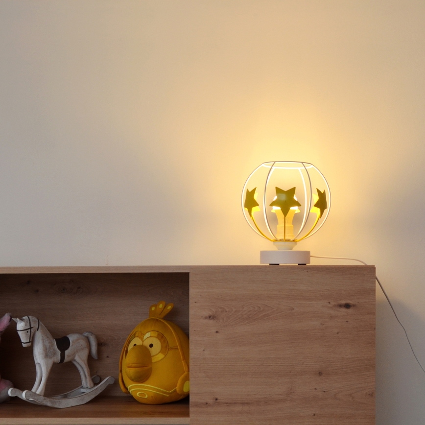 Lampada da tavolo per bambini STARS 1xE27/15W/230V giallo/bianco