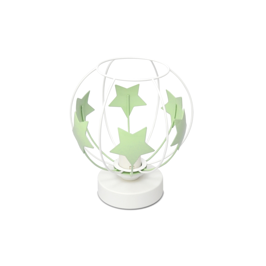 Lampada da tavolo per bambini STARS 1xE27/15W/230V verde/bianco