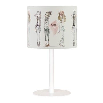 Lampada da tavolo per ragazze GIRLS VIBES 1xE27/60W/230V Ø 18 cm