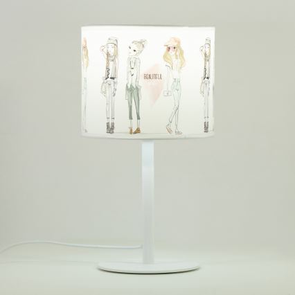 Lampada da tavolo per ragazze GIRLS VIBES 1xE27/60W/230V Ø 18 cm