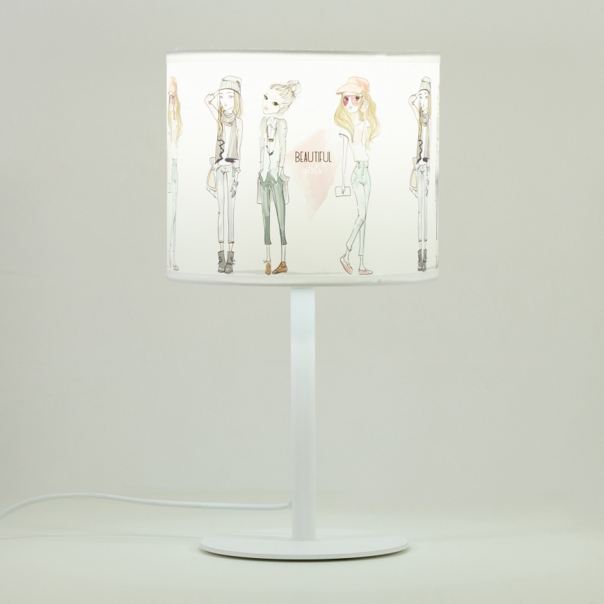 Lampada da tavolo per ragazze GIRLS VIBES 1xE27/60W/230V Ø 18 cm