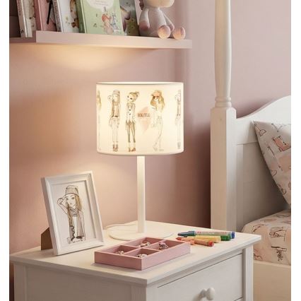Lampada da tavolo per ragazze GIRLS VIBES 1xE27/60W/230V Ø 18 cm