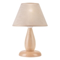 Lampada da tavolo PERA 1xE27/60W/230V beige/faggio