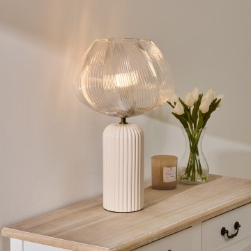 Lampada da tavolo PHYLAS 1xE14/40W/230V beige di Atmosphera