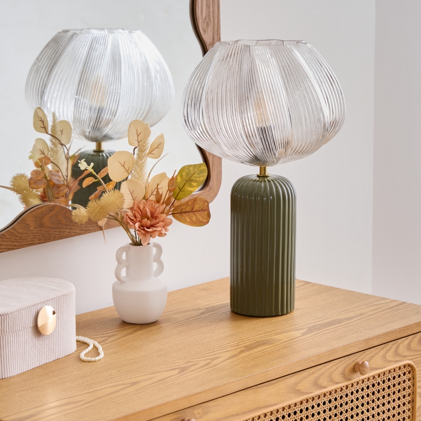 Lampada da tavolo PHYLAS 1xE14/40W/230V verde di Atmosphera