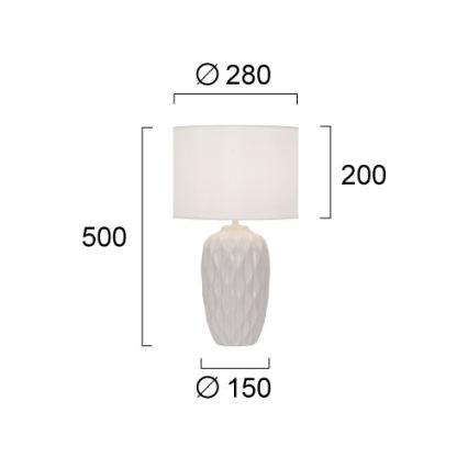 Lampada da tavolo PINEAPLE 1xE27/40W/230V bianca