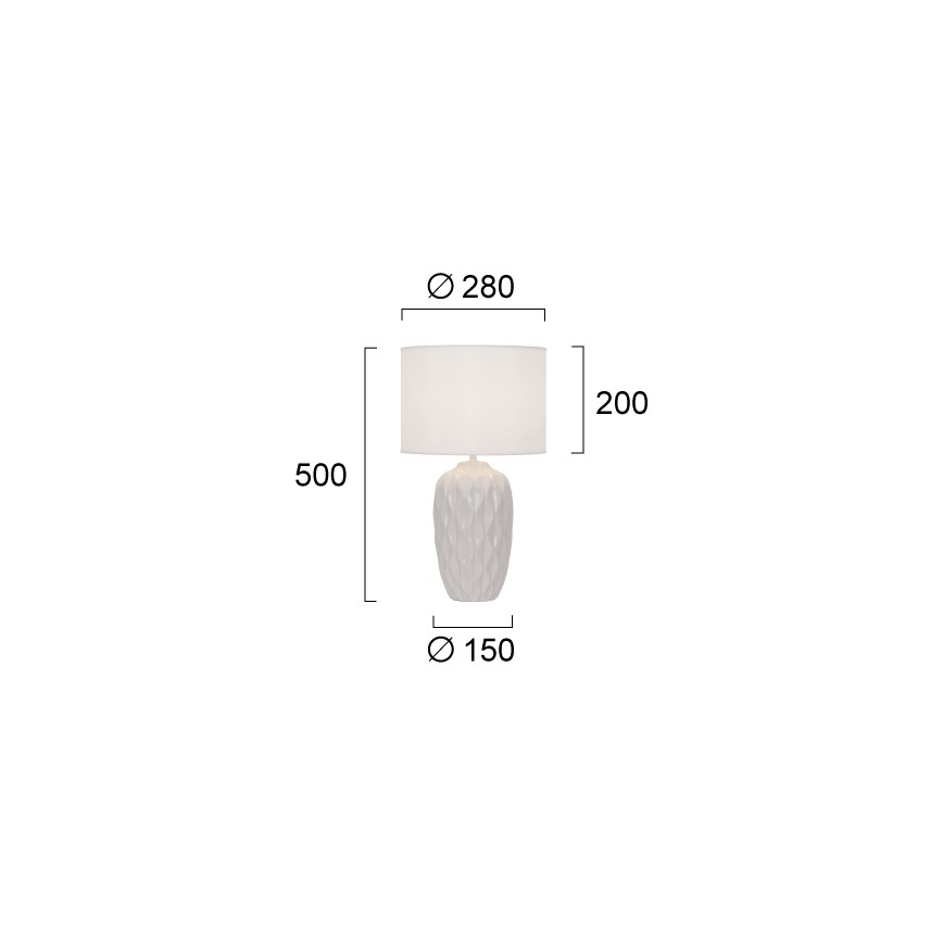 Lampada da tavolo PINEAPLE 1xE27/40W/230V bianca