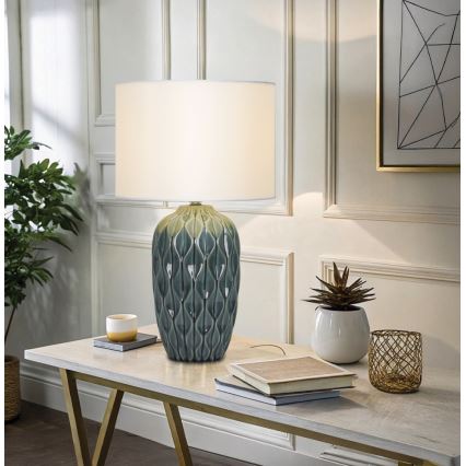 Lampada da tavolo PINEAPLE 1xE27/40W/230V bianco/verde