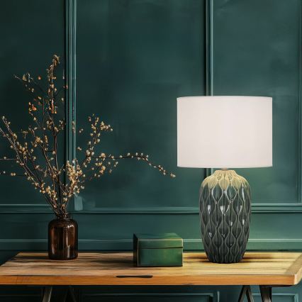 Lampada da tavolo PINEAPLE 1xE27/40W/230V bianco/verde