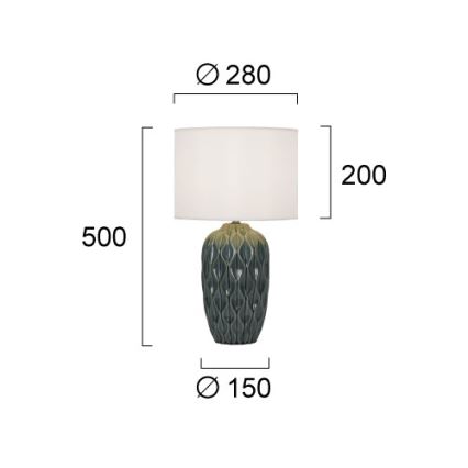 Lampada da tavolo PINEAPLE 1xE27/40W/230V bianco/verde