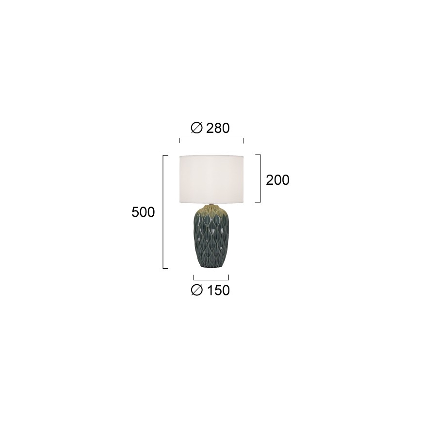 Lampada da tavolo PINEAPLE 1xE27/40W/230V bianco/verde