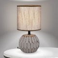 Lampada da tavolo PINIA 1xE14/25W/230V ceramiche beige/grigio