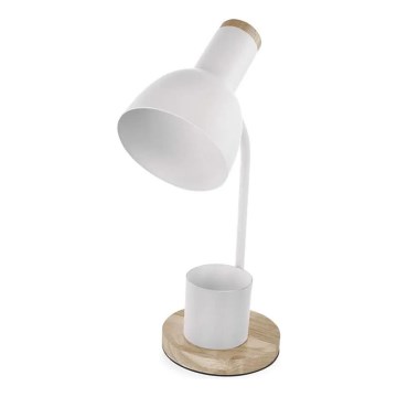 Lampada da tavolo POPPY 1xE27/25W/230V bianca