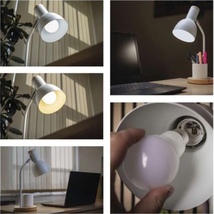 Lampada da tavolo POPPY 1xE27/25W/230V bianca