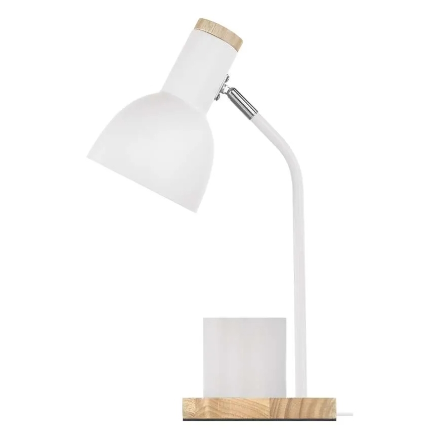 Lampada da tavolo POPPY 1xE27/25W/230V bianca