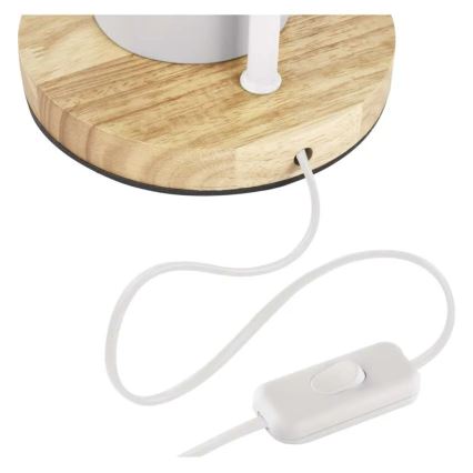 Lampada da tavolo POPPY 1xE27/25W/230V bianca