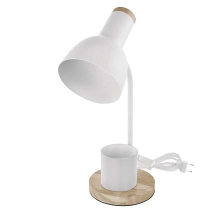 Lampada da tavolo POPPY 1xE27/25W/230V bianca