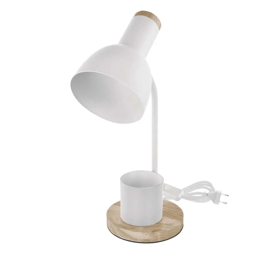 Lampada da tavolo POPPY 1xE27/25W/230V bianca