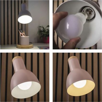 Lampada da tavolo POPPY 1xE27/25W/230V rosa