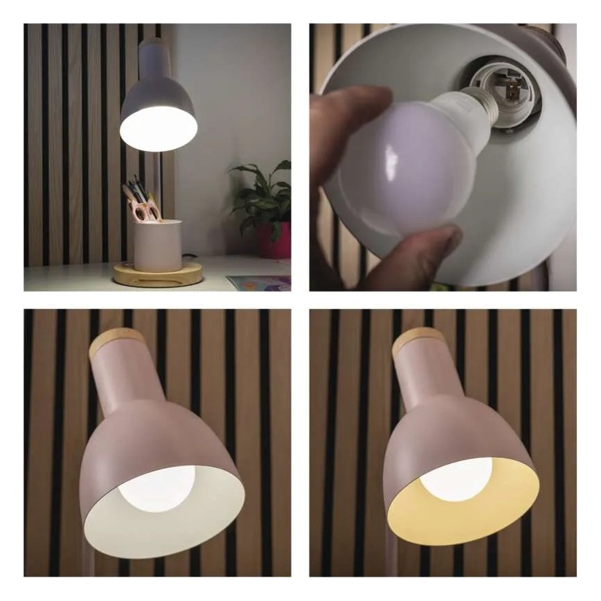 Lampada da tavolo POPPY 1xE27/25W/230V rosa