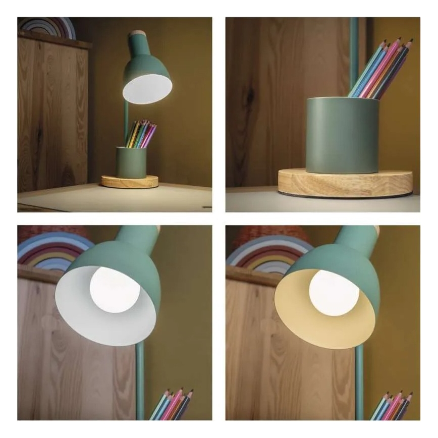 Lampada da tavolo POPPY 1xE27/25W/230V verde