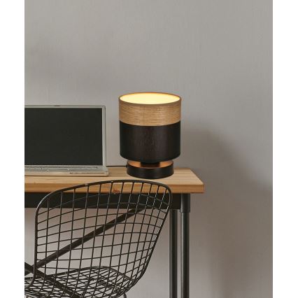 Lampada da tavolo PORTO 1xE27/60W/230V nero/marrone