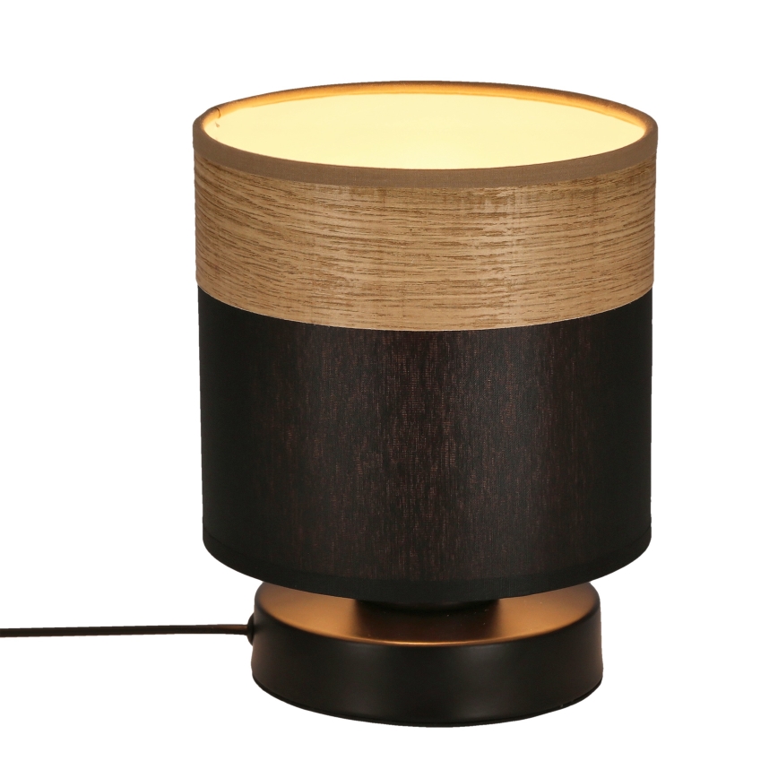Lampada da tavolo PORTO 1xE27/60W/230V nero/marrone