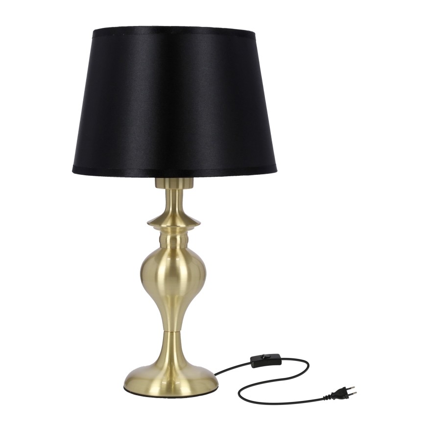 Lampada da tavolo PRIMA GOLD 1xE27/60W/230V nero/oro