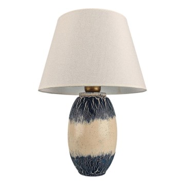 Lampada da tavolo RAMZES 1xE27/40W/230V beige/blu