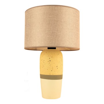 Lampada da tavolo RAMZES 1xE27/40W/230V beige/gialla