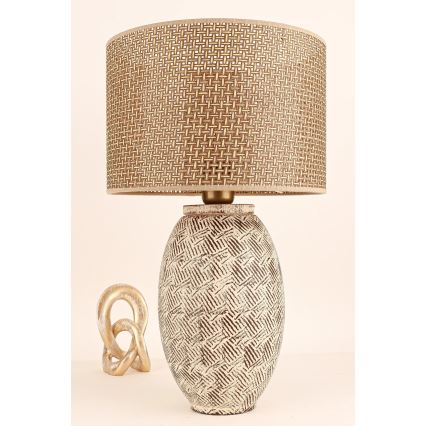 Lampada da tavolo RAMZES 1xE27/40W/230V beige