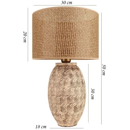 Lampada da tavolo RAMZES 1xE27/40W/230V beige