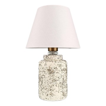 Lampada da tavolo RAMZES 1xE27/40W/230V bianca/beige