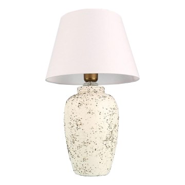Lampada da tavolo RAMZES 1xE27/40W/230V bianca/crema