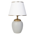 Lampada da tavolo RAMZES 1xE27/40W/230V bianca/grigia