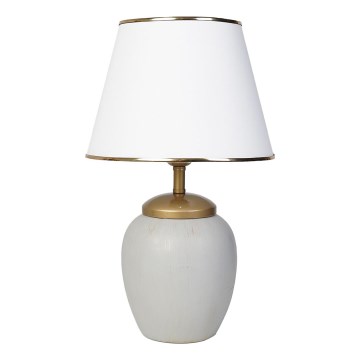 Lampada da tavolo RAMZES 1xE27/40W/230V bianca/grigia