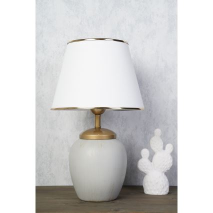 Lampada da tavolo RAMZES 1xE27/40W/230V bianca/grigia