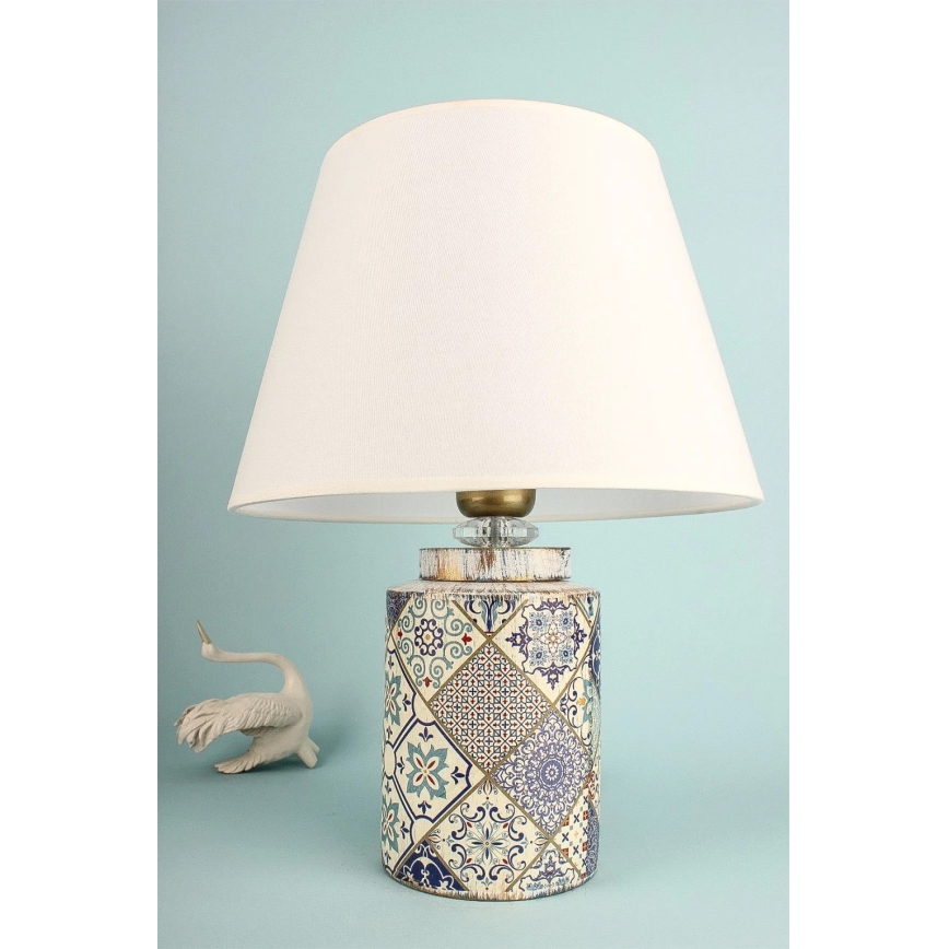 Lampada da tavolo RAMZES 1xE27/40W/230V bianca/grigia