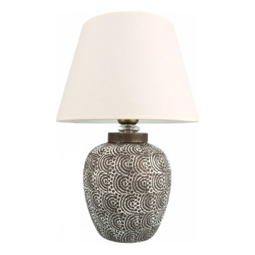 Lampada da tavolo RAMZES 1xE27/40W/230V bianca/grigia