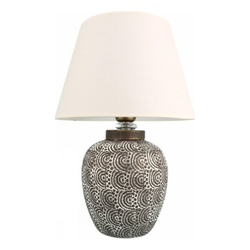 Lampada da tavolo RAMZES 1xE27/40W/230V bianca/grigia