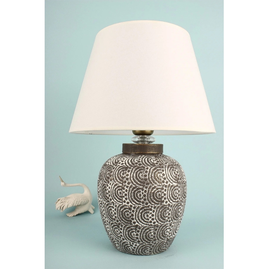 Lampada da tavolo RAMZES 1xE27/40W/230V bianca/grigia