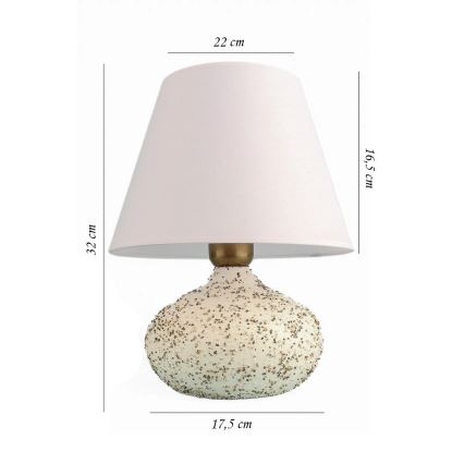 Lampada da tavolo RAMZES 1xE27/40W/230V bianca