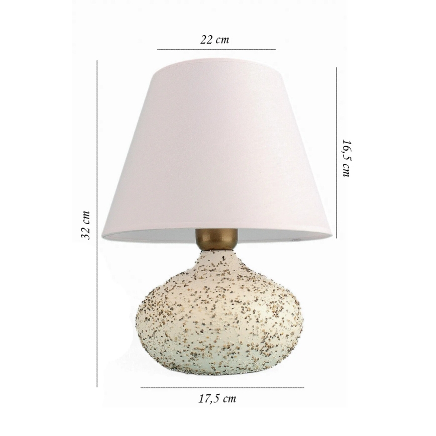 Lampada da tavolo RAMZES 1xE27/40W/230V bianca