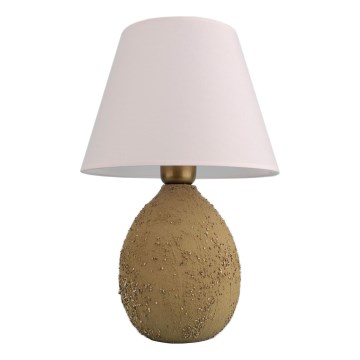 Lampada da tavolo RAMZES 1xE27/40W/230V bianca/marrone